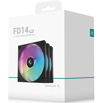  Вентилятор DEEPCOOL FD14 ARGB-3 in 1 140x140x25мм (PWM, ARGB, черный, 400-1650об/мин) Color BOX 