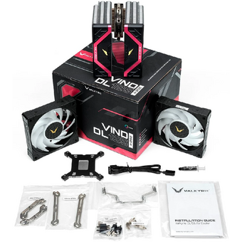  Кулер Valkyrie DL125 Vind Black (HW NA125) / 6HPx6mm, 230W TDP, 2x120mm ARGB fans, 800-1850RPM, 80CFM, 29dBA 
