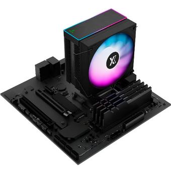  Кулер XASTRA AR400 FRGB BK LGA1851/1700/1200/115X/AM5/AM4 (TDP 220W, 4 тепл.трубки ,PWM Fan FRGB 120mm , top cover with FRGB led, black) 