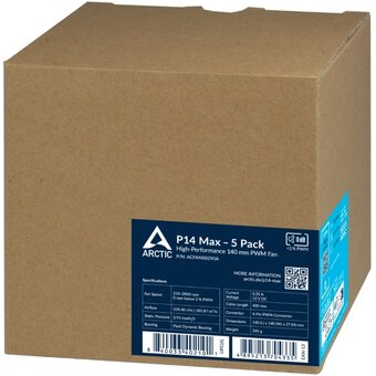  Вентилятор ARCTIC P14 Max (Black) - 5 Pack (ACFAN00290A) 