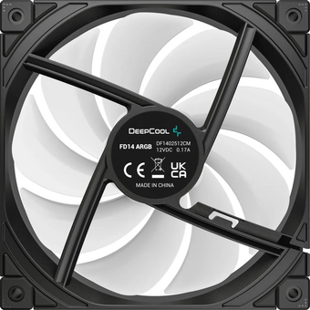  Вентилятор DEEPCOOL FD14 ARGB 140x140x25мм (PWM, ARGB, черный, 400-1650об/мин) Color BOX 