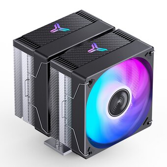  Кулер JONSBO CR-3000E(Color) Black LGA1700/1200/115X/AM5/AM4 (TDP 260W, PWM, 2 x 120mm Dynamic Multi-Color LED Fan, 7 тепловых трубок, 4-pin 