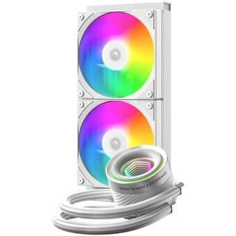  СВО ID-COOLING FX240 INF White LGA1700/1200/115X/AM4/AM5 (TDP 300W, ARGB Fan and Pump, PWM, Dual Fan 120mm, белый) RE 