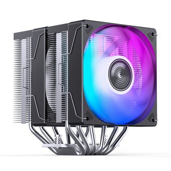  Кулер JONSBO CR-3000E(Color) Black LGA1700/1200/115X/AM5/AM4 (TDP 260W, PWM, 2 x 120mm Dynamic Multi-Color LED Fan, 7 тепловых трубок, 4-pin 