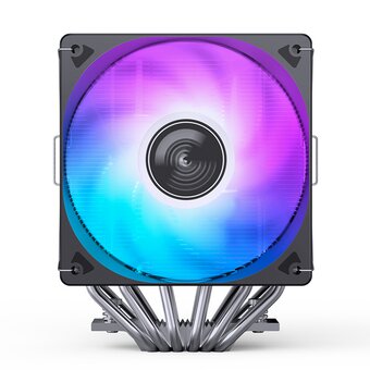  Кулер JONSBO CR-3000E(Color) Black LGA1700/1200/115X/AM5/AM4 (TDP 260W, PWM, 2 x 120mm Dynamic Multi-Color LED Fan, 7 тепловых трубок, 4-pin 