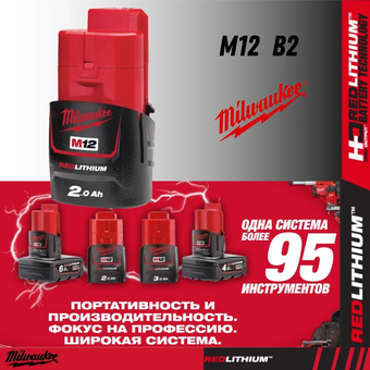 АКБ Milwaukee M12 B2 (4932430064) 