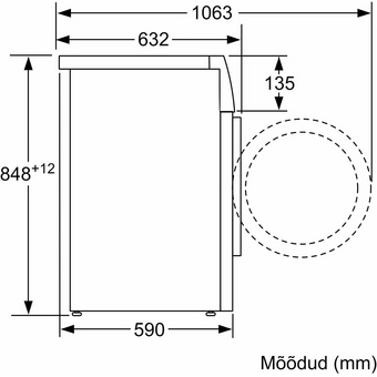  Стиральная машина Bosch WGE03200SN с английской панелью управления 