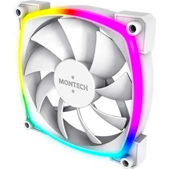  Комплект вентиляторов (3 шт.) Montech AX120 PWM White (AX120W3P) / 120mm, 4pin PWM, 3pin ARGB, 800-1600RPM, 59.0CFM, 27.0dBA, Rifle bearing 