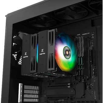  Кулер XASTRA AX620 ARGB BK LGA1851/1700/1200/115X/AM5/AM4 (Dual Tower, TDP 270W, 6 тепл.трубок 6мм , 2xPWM ARGB FDB Fan 120mm black 