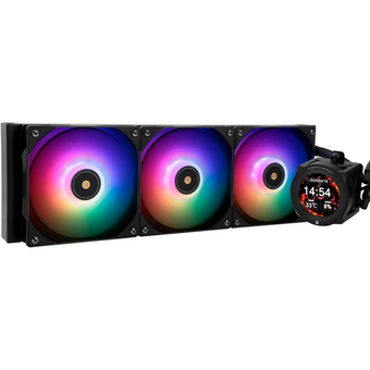  СВО Thermalright Core Vision 360 ARGB (C-Vision-360-BL-ARGB) Soc-AM5/AM4/1200/1700/1851 черный 4-pin 28.1dB Al LCD Ret 