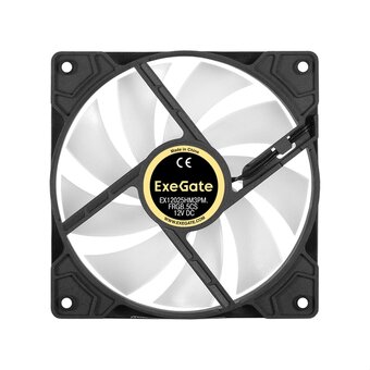  Вентилятор Exegate 2В DC (EX295965RUS) EX12025HM3PM.FRGB.5CS (120x120x25 мм, Hydraulic bearing (гидродинамический), 3pin+Molex 1с подсветкой 