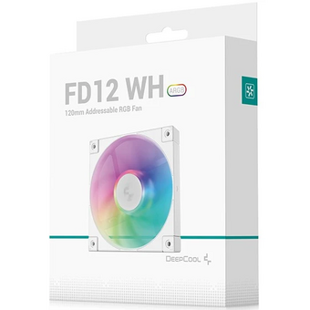  Вентилятор DEEPCOOL FD12 ARGB WH 120x120x25мм (PWM, ARGB, белый, 400-2050об/мин) Color BOX 