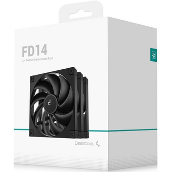  Вентилятор DEEPCOOL FD14-3 in 1 140x140x25мм (PWM, черный, 400-1650об/мин) Color BOX 