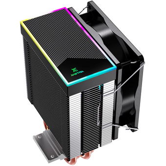  Кулер XASTRA AE904 FRGB LGA1851/1700/1200/115X/AM5/AM4 (TDP 160W, 4 тепл.трубки, PWM Fan FRGB 92mm, top cover with FRGB LED) RET 