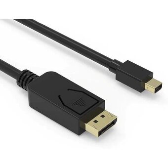  Кабель аудио-видео Buro MDP-DP miniDisplayport (m)/DisplayPort (m) 1.5м. Позолоченные контакты черный 