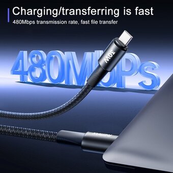  Дата-кабель REMAX RC-C099 A-C Fonsu Series 66W Aluminum Alloy Braided Fast Charging Data Cable черный 