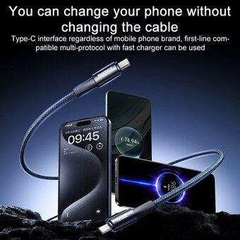  Дата-кабель REMAX RC-C099 A-C Fonsu Series 66W Aluminum Alloy Braided Fast Charging Data Cable черный 