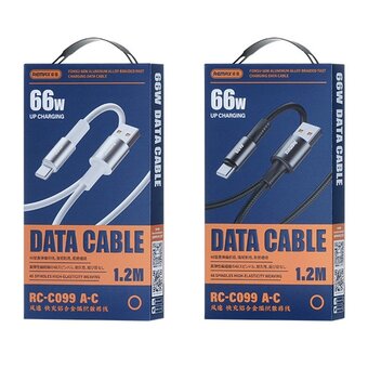  Дата-кабель REMAX RC-C099 A-C Fonsu Series 66W Aluminum Alloy Braided Fast Charging Data Cable черный 