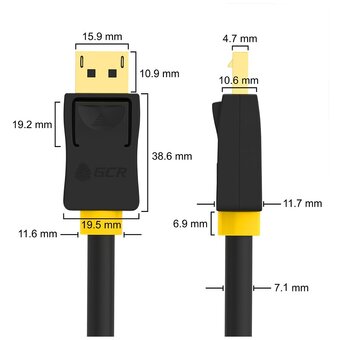  Кабель Greenconnect GCR-DP2DP-5.0m 5.0m DisplayPort v1.2 20M/20M черный 28/28 AWG 