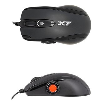  Мышь A4Tech X755BK Black, 8X Full-speed, 2000dpi, 9but, USB, оптическая 