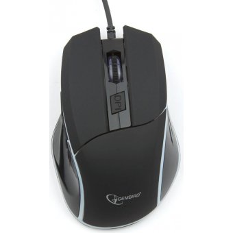  Мышь Gembird MG-500 Gamer, USB, 6 кн., 1600 dpi, 1000 Гц, подсветка 