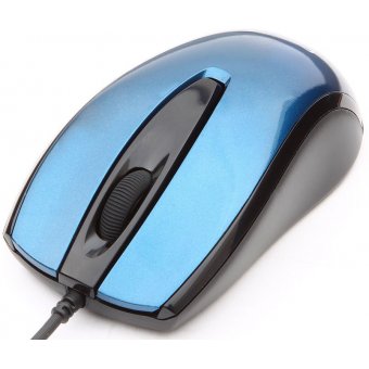  Мышь Gembird MOP-405-B Blue, USB, 1000 dpi, объёмный цвет, soft-touch, бесшумный клик 