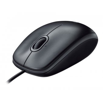  Мышь Logitech B100 Black, USB, оптическая, проводная (910-003357) 