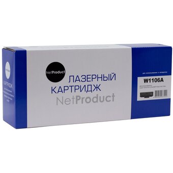  Картридж NetProduct (N-W1106A) для HP Laser 107a/107r/107w/MFP135a/135r/135w, 1K (с чипом) 