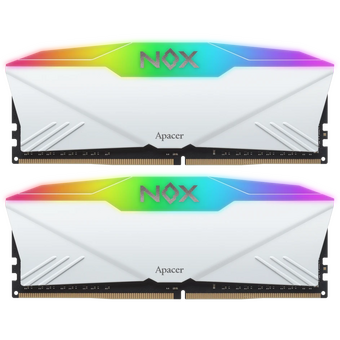  ОЗУ Apacer Nox RGB White (AH4U32G32C28YNWAA-2) 32GB DDR4 3200 DIMM Aura2 w/HS RP-K2 Kit (2x16GB), 1.35V, 1024x8 