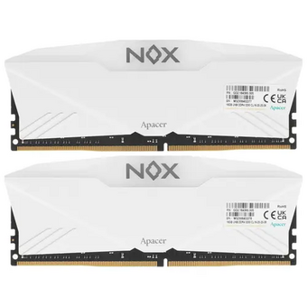  ОЗУ Apacer Nox RGB White (AH4U32G32C28YNWAA-2) 32GB DDR4 3200 DIMM Aura2 w/HS RP-K2 Kit (2x16GB), 1.35V, 1024x8 