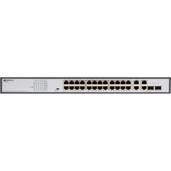  Коммутатор неуправляемый Origo OS2228P/370W OS2228P/370W/B1A (L2) 26x1Гбит/с 2SFP 24PoE+ 370W 