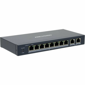  Коммутатор неуправляемый Hikvision DS-3E0310P-E/M 8x100Мбит/с 1x1Гбит/с 8PoE+ 60W 