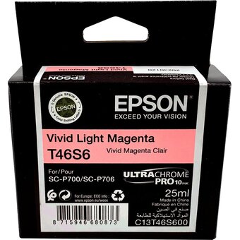  Картридж Epson C13T46S600 T46S6 Singlepack VividLightMagenta UltraChromePro10 ink 25ml 
