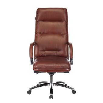  Кресло руководителя Бюрократ T-9927SL (T-9927SL/Chokolate) светло-коричневый Leather Eichel кожа крестов. металл хром 