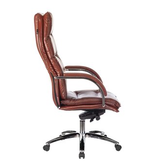  Кресло руководителя Бюрократ T-9927SL (T-9927SL/Chokolate) светло-коричневый Leather Eichel кожа крестов. металл хром 