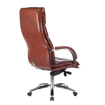 Кресло руководителя Бюрократ T-9927SL (T-9927SL/Chokolate) светло-коричневый Leather Eichel кожа крестов. металл хром 