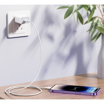  Дата-кабель REMAX RC-C026 Dofon Series 20W PD Fast Charging Data Cable 1м White 