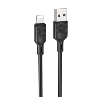  Кабель BOROFONE BX113 Lenny silicone charging data cable iP L-1M black 