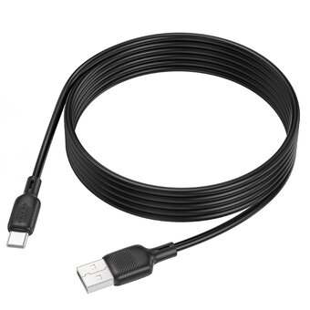  Кабель BOROFONE BX113 Lenny silicone charging data cable Type-C L-1M black 