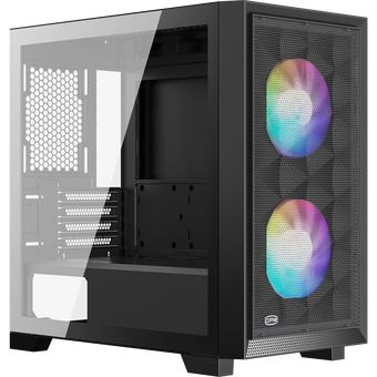  Корпус PcCooler C3D310 BK ARGB без БП, Tempered Glass Mid Tower, Black, ABS, TG, SPCC, 2x120mm mATX, ITX 165/350/200mm 