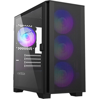  Корпус Montech Air 100 ARGB Black (AIR100AB) / mATX / 4x120mm ARGB fans hub 