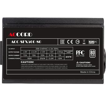  Блок питания Accord ACC-SFX500-80, SFX 500W 24pin APFC 80mm fan 3xSATA RTL 
