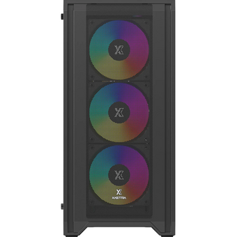  Корпус XASTRA A500 4ARGB Black (A500-BK-FC120ARGB-4F-GL) ATX/Mesh/ tempered glass / 4x 120mm FC120-ARGB PWM fans 