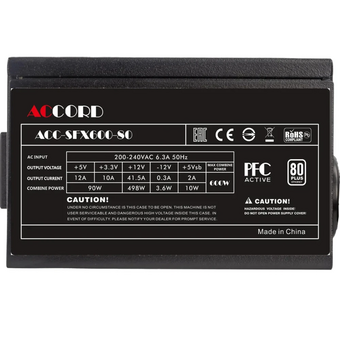  Блок питания Accord ACC-SFX600-80, SFX 600W 24pin APFC 80mm fan 3xSATA RTL 