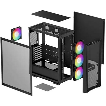  Корпус Deepcool CC560 MESH V2 черный (R-CC560-BKAMA4-G-2) без БП ATX 8x120mm 5x140mm 1xUSB2.0 audio bott PSU 
