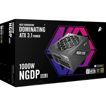  Блок питания 1STPLAYER NGDP Gold (HA-1000BA4) 1000W Black / ATX 3.1, APFC, 80 Plus Gold, LLC+DC-DC, 120mm fan, full modular 