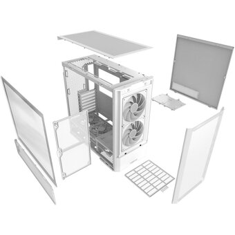  Корпус Lian Li Lancool 207 / White / (G99.LAN207RW.10RS) Mid-Tower, TG / 2x 140mm ARGB + 2x 120mm non LED fans inc. 