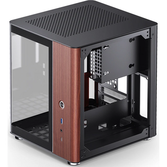  Корпус JONSBO TK-0 Black без БП, боковая панель из зак. стекла (панорама), mini-ITX, SFX, черный 
