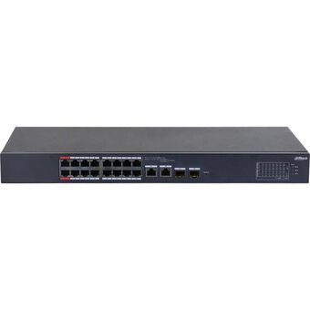  Коммутатор управляемый Dahua DH-CS4218-16ET-135 (L2) 16x100Мбит/с 2xКомбо(1000BASE-T/SFP) 16PoE 135W 