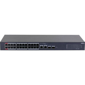  Коммутатор управляемый Dahua DH-CS4226-24ET-375 (L2) 24x100Мбит/с 2xКомбо(1000BASE-T/SFP) 2SFP 24PoE 375W 
